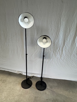 2x Vloerlamp Ikea, Skurup, zwart